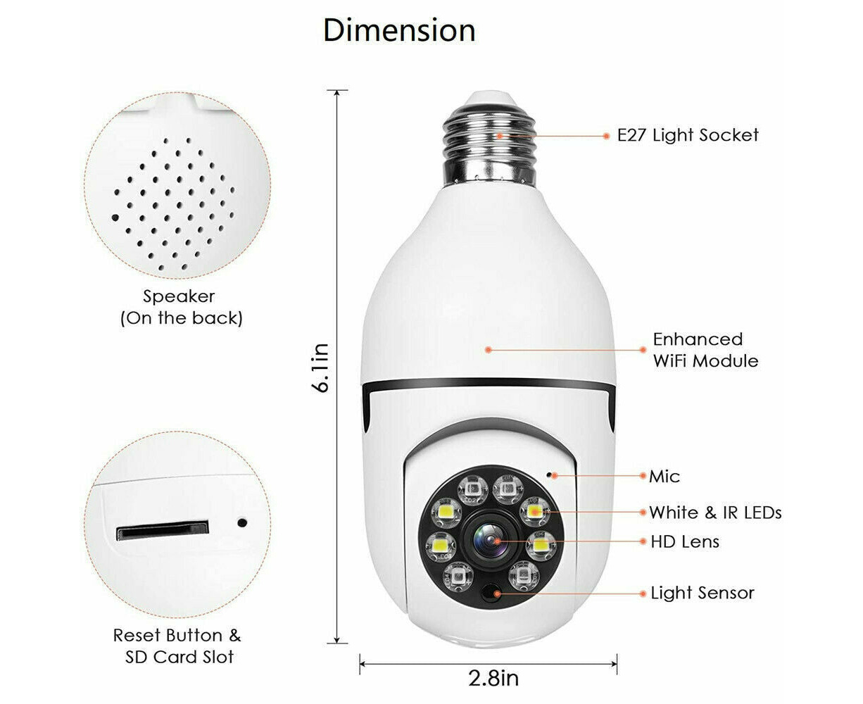 Light bulb best sale security camera australia