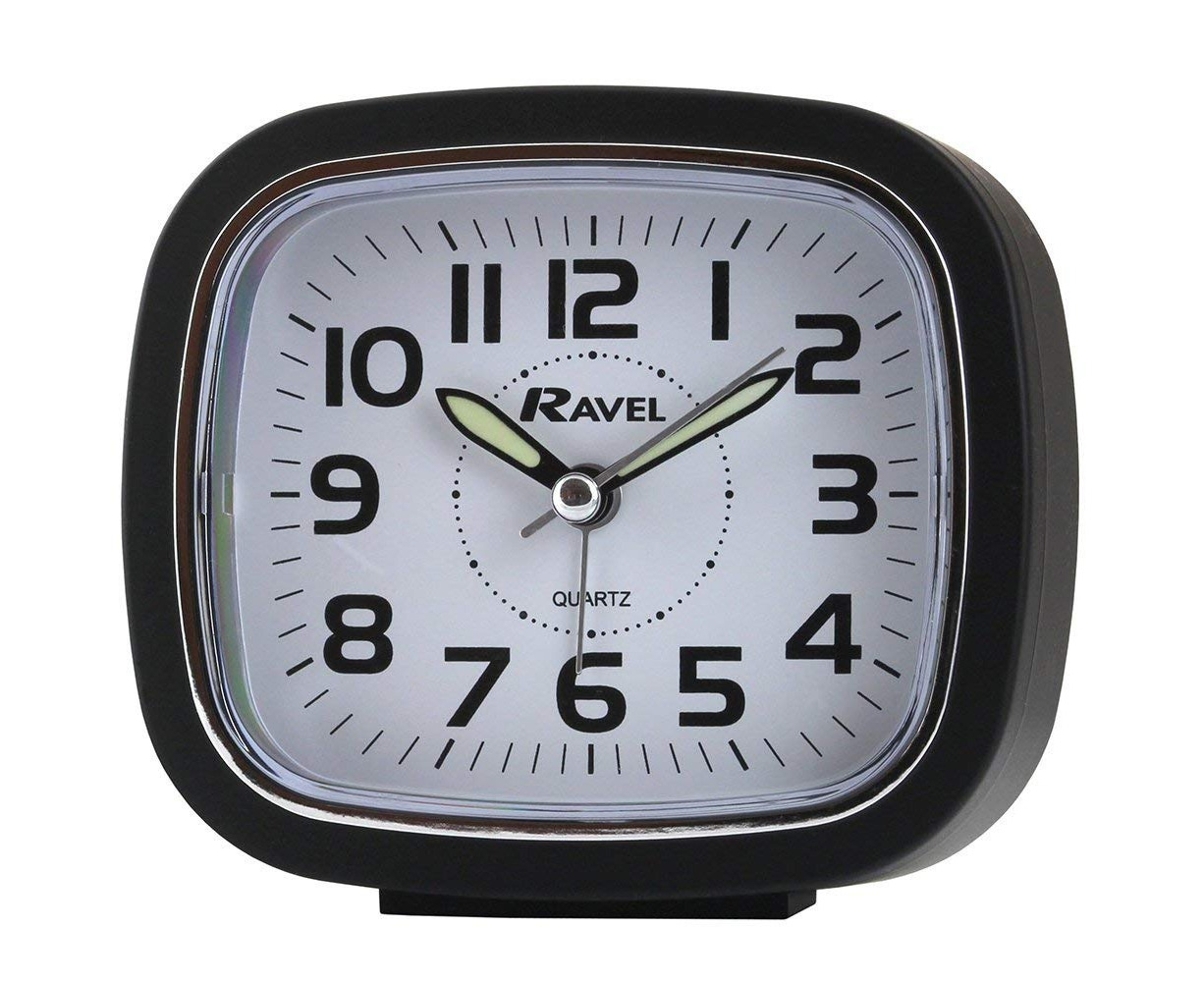 Ravel Quartz Alarm Clock, Black | Catch.com.au