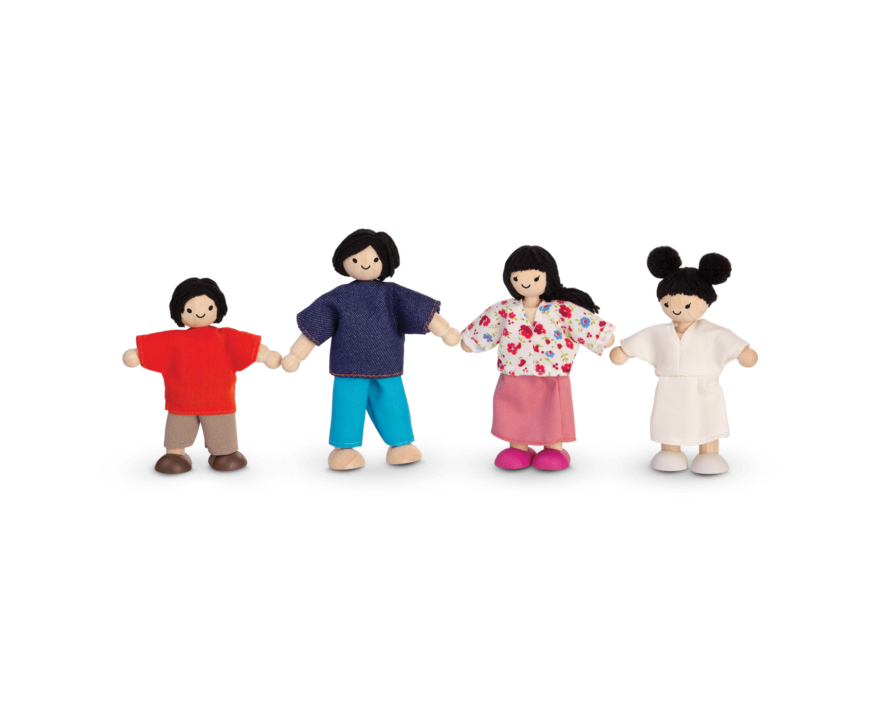 PlanToys Asian Wooden Doll Family