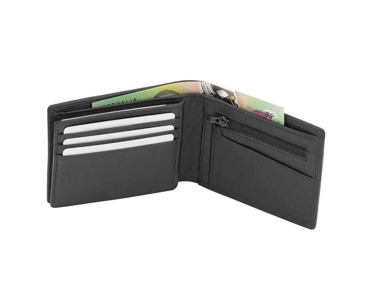 Leather Bifold Wallet with RFID Protection