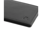 Mens Genuine Soft Leather Bifold Wallet RFID Blocking - Black