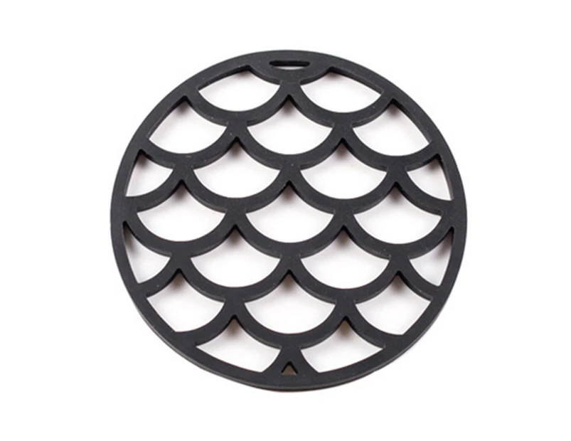 Modern Round Placemat Anti-stick Nordic Style Solid Color Black