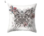 Butterfly Pattern Throw Pillow Case Comfortable Polyester Decorative Stylish Cushion Case Home Decor L