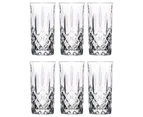 6pcs Highball Cocktail Glasses Set RCR Crystal Cut Glass Drinking Tumblers 396ml