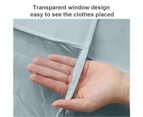Garment Bag Organizer Storage with Clear Windows Garment Rack Cover Well-Sealed Hanging Closet Cover for Suits Coats Jackets