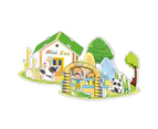 Castle House Jigsaw Self Assembly Educational Paper 3D Creative Building Blocks Puzzle for Children- 9
