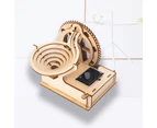 Wooden Puzzle DIY Assembly Solar Powered Handcraft 3D Educational Model Toys for Kids-Wooden