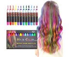 12 Color Temporary Hair Chalk Hair Pens Non-toxic Washable Hair Dye