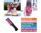 New hair chalk comb temporary bright color hair dye, suitable for girls 4 5 6 7 8 9 10 birthday party DIY Children's Day, Christmas.