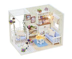 3D Mini LED Doll House Furniture DIY Handmade Model with Cover Toy Desk Decor-