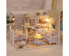 3D Mini LED Doll House Furniture DIY Handmade Model with Cover Toy Desk Decor-