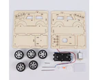 DIY Wooden Electric Car Assembled Scientific Experiment Kids Education Toy-