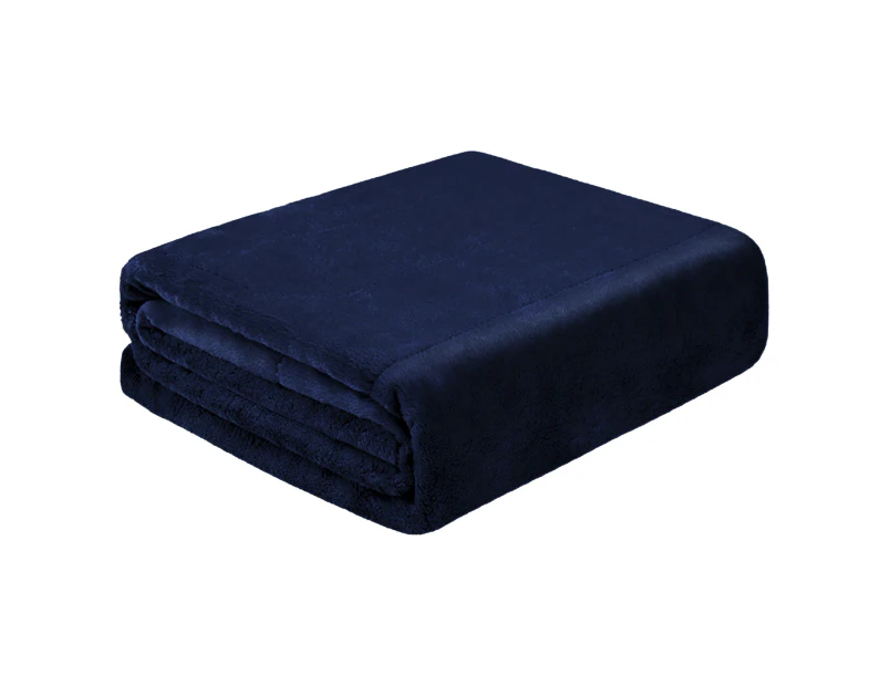 Bluebird Electric Blanket Constant Temperature Flannel USB Heated Plush Throw Blanket Warming Cape for Home-Royal Blue