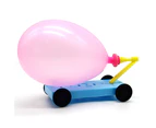 DIY Balloon Powered Car Recoils Force Physics Experiment Educational Kids Toy-
