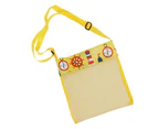 Children Sand Away Adjustable Shoulder Strap Multifunctional Foldable Mesh Beach Bag Water Toy Holder Outdoor Supplies-Light Yellow