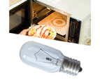 Bluebird 2Pcs E17 Oven Bulb High Temperature Resistance Professional Glass Microwave Stovetop Oven Lamp for Dryer-Transparent