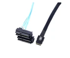 Mini-SAS to SAS Cable:1M, Internal Mini-SAS SFF-8087 to SFF-8482 4X SAS 29Pin with SATA-Power Adapter Cable (3.3FT)