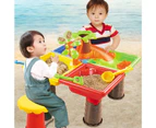 1 Set Beach Sand Table Eye-catching Fine Workmanship Plastic Various Playing Method Sand Toy for Outdoor- C