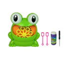 Cute Frog Automatic Bubble Machine Blower Maker Kit Outdoor Play Fun Kids Toy- 1