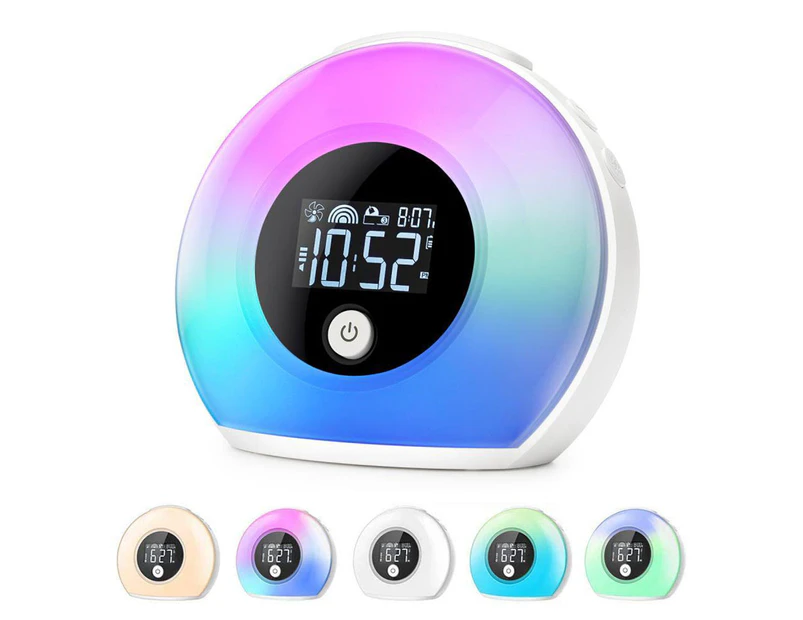Alarm Clock with Bluetooth Speaker, Kids Night Light Alarm Clock, 4 Level Brightness, Digital Alarm Clock for Kids, Teen, Bedroom