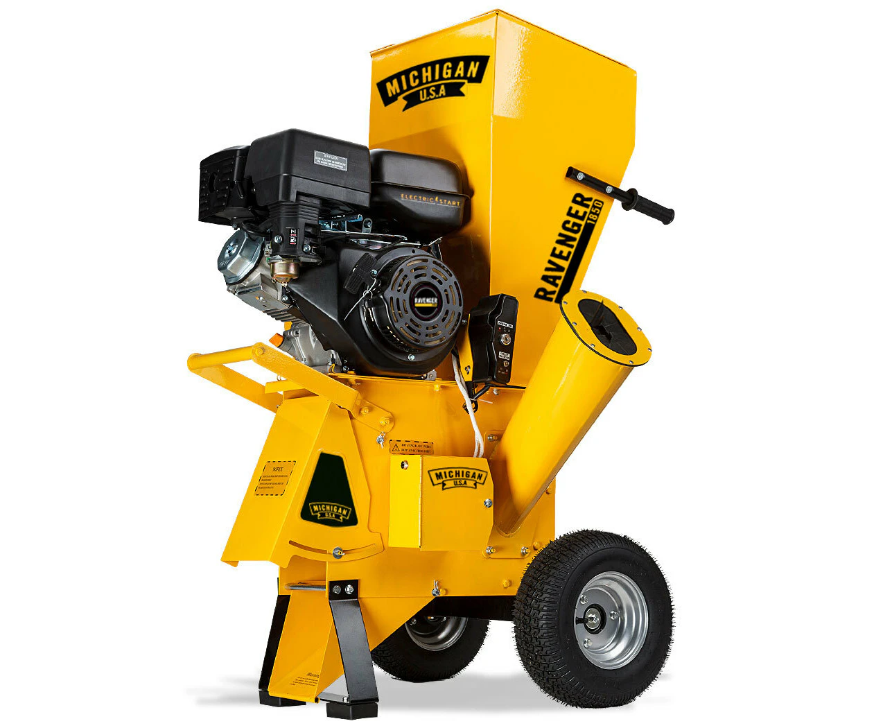 MICHIGAN 18HP Petrol Wood Chipper Commercial 420cc Shredder Mulcher Garden Tree Grinder