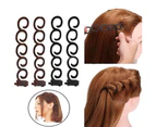 SunnyHouse 4Pcs/Set Hair Braider Roller Twist Styling Clips Wedding Party DIY Curling Tools
