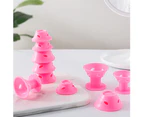 SunnyHouse 10Pcs/Set Soft Silicone Magic Hair Styling Care Twist Curler Roller DIY Tool - Pink