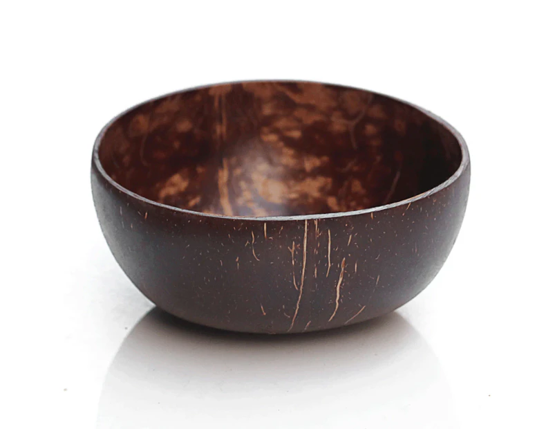 Coconut Bowl Natural Coconut Shell Serving Bowl Candy Nuts Salad Dish Sundries Container For Home Cafe