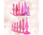 SunnyHouse 6Pcs Women Men Silicone Anal Beads Butt Plug Adult Sex Toy Prostate Massager - B