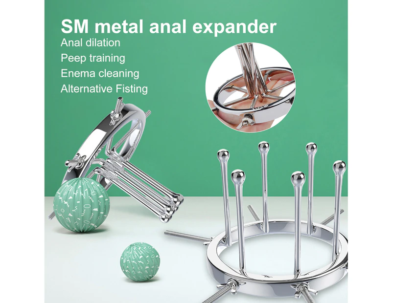 SunnyHouse Anal? Expander Adjustable Waterproof Metal Anal Toy Butt Plugs Vaginal Speculum for Women - Silver