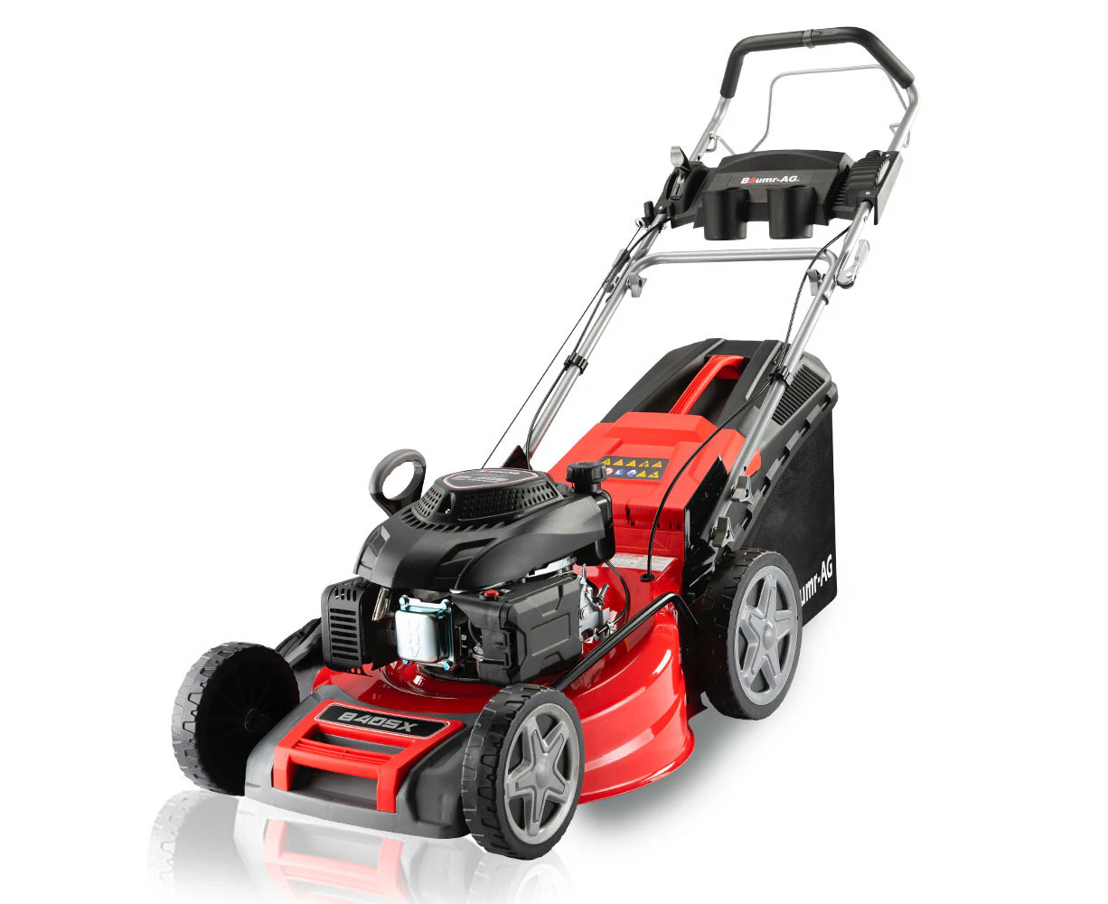 Baumr-AG 220cc Lawn Mower 4-Stroke 20 Inch Petrol Lawnmower 4-in-1 Self-Propelled Push