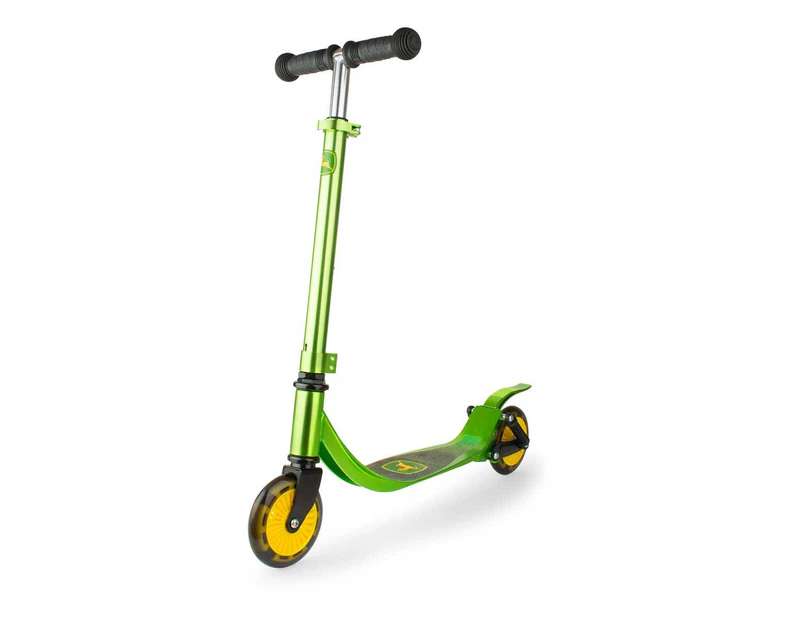 John Deere Push to Floor Scooter with LED Wheels