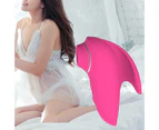 1 Set Sex Toys Rechargeable Mini Waterproof Dolphin Design Suck Spit Flirting Use Silicone Clit Stimulator Masturbation Sucker for Women - Rose Red