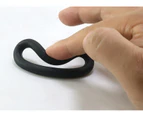 3 / Set Stretchy Silicone Black Cock Rings Elastic Penis Men - Black