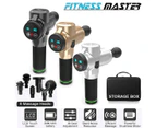 Therapy Massage Gun 30 Gears 6 Heads 2500mah Muscle Massager Recovery Color: - Silver