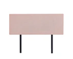 Linen Fabric Queen Bed Deluxe Headboard Bedhead - Pale Pink