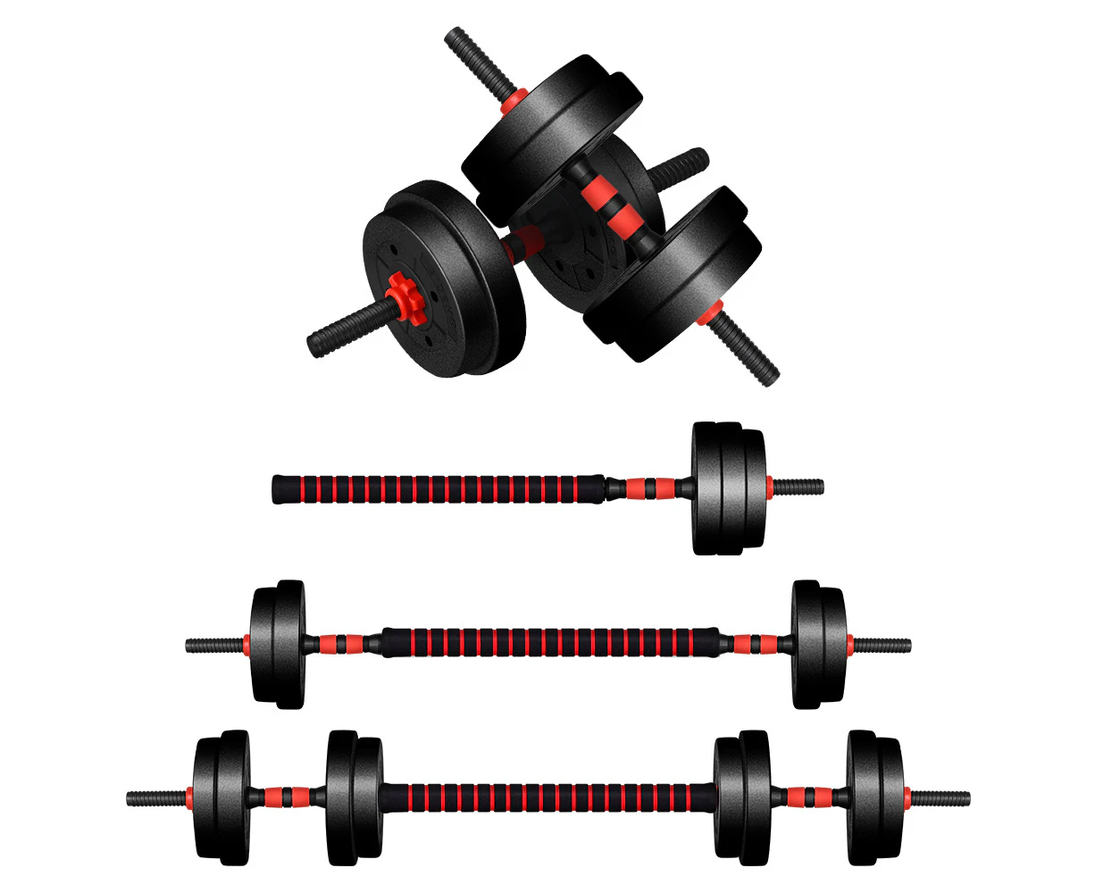 BLACK LORD 20kg 3in1 Adjustable Dumbbell & Barbell Set