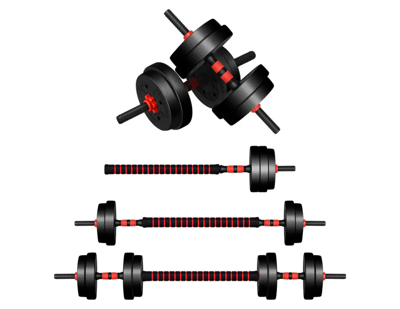 BLACK LORD 20kg 3in1 Adjustable Dumbbell & Barbell Set