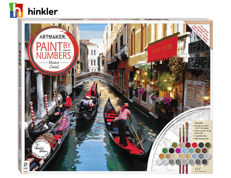 Hinkler Art Maker Paint By Numbers Canvas: Venice Canal