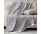 150 x 200cm Cotton Light Comfortable Muslin Blanket for All Season-Grey