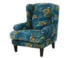 Elastic Wing Chair Sofa Cover Armchair Cover Color Polyester-Cotton (Green)