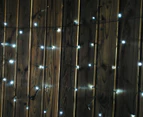 Lenoxx 100 Solar Christmas Decorative Curtain Lights - White