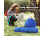 7PCS Dog Agility Equipment Obstacle Course Pet Training High Tire Hurdle Jump Exercise Supplies Sports Tunnel Weave Pole Pause Box with Bags