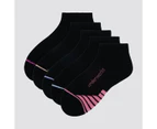 Underworks 5 Pack Sport Low Cut Socks - Black
