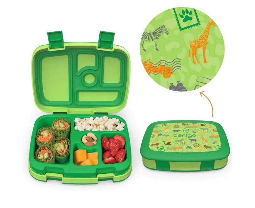 Bentgo Kids Prints Lunch Box Container Storage Safari