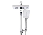 Cefito 8'' Rain Shower Head Set Handheld Square High Pressure Chrome