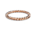 Twisted Jules Slim Silhouette Ring in Rose Gold