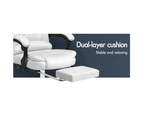 ALFORDSON Office Chair Executive PU Leather Seat White