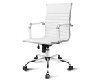 ALFORDSON Office Chair Ergonomic White - Mid Back