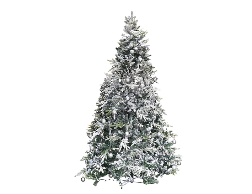 Christmas Tree 2.4m 8ft Snowy Alaskan Fir Massive 1500 tips Snow capped